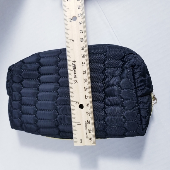 AIMEE KESTENBERG COSMETIC BAG BLACK WITH GOLD ZIPPER - Picture 2 of 11